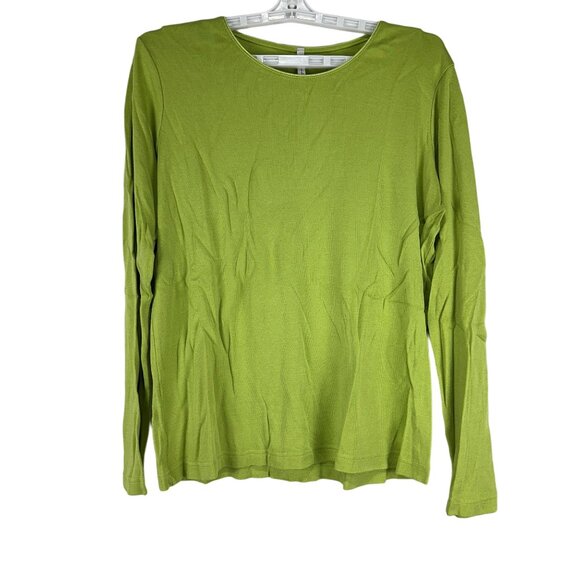 White Stag Womens Green Long Sleeve Top Size 12/14 Lightweight Cotton Blend - Picture 1 of 7